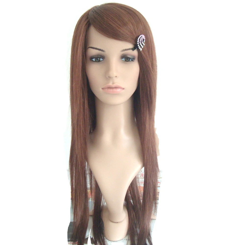 Wholesale Brown Long Straight Whole Head Wig Hair