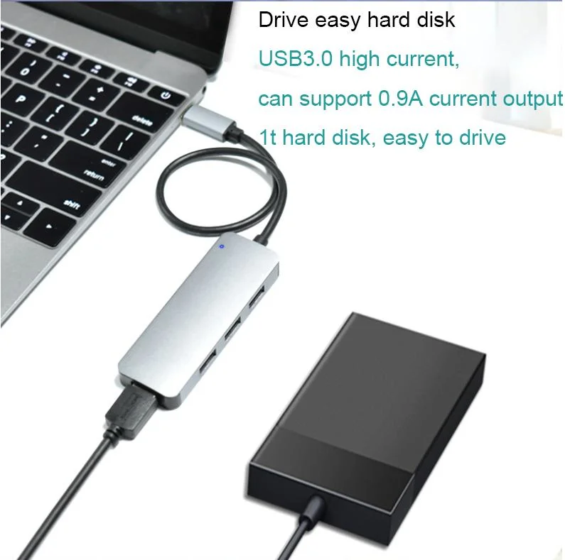 4 Port 3.1 C Type to USB 3.0 Hub USB