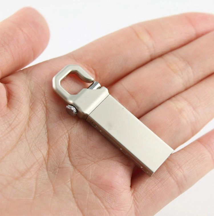 Metal Keychain USB Flash Drive Mini Hook USB Memory Stick 2.0 Pen Drive (USB-MT420)