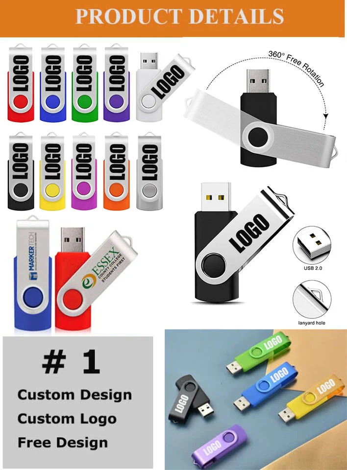 1GB 2GB 4GB 8GB 16GB 32GB 64GB 128GB 256GB 1tb 2tb USB Stick Custom Pendrive USB Flash Drive 2.0 3.0 with Logo Customization