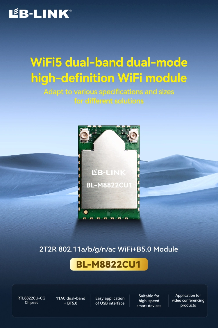 USB2.0 Interface for WLAN &amp; Bluetooth Bt5.0 Module Price Factory Store WiFi Module Wireless Connection Card WiFi 5 AC + Bt Bluetooth Module Combo Lblink