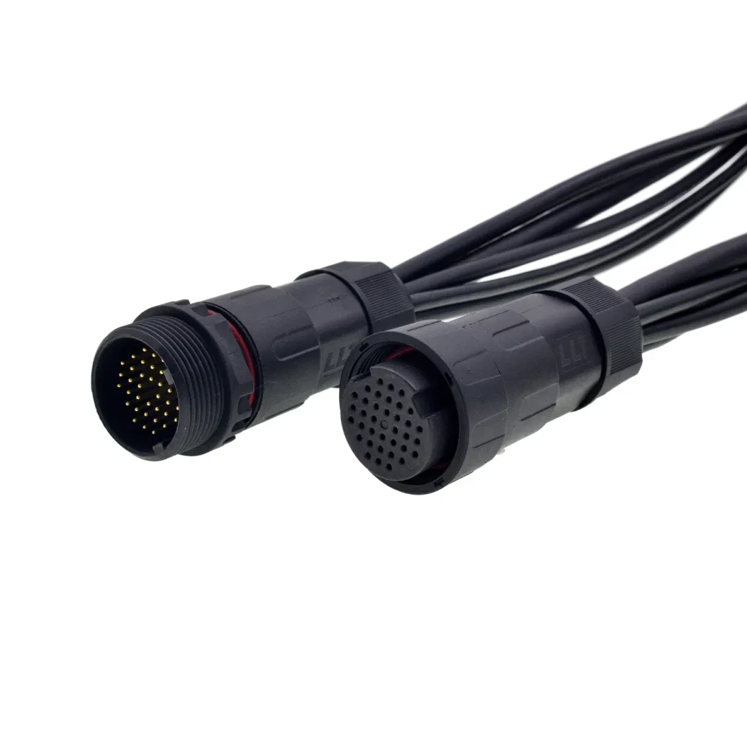 Customized IP65/IP67 PVC Sheath USB/HDMI/dB/OBD/DVI/VGA Connector M5/8/12 Waterproof Multimedia Backup Storage Cable