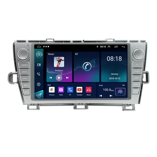 9 Inch Android Touch Screen Car Stereo Multimedia System GPS Navigator MP5 iPod Audio Video for Toyota Prius 2009