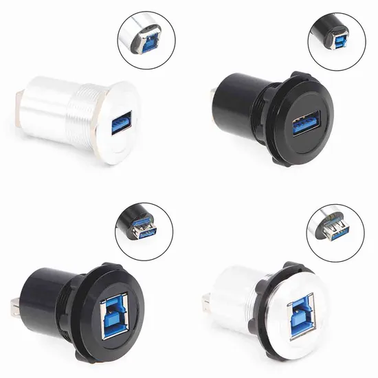 Onpow USB Connector/USB 3.0/ Panel Mount 22mm/Metal Plug/Chargers/Type C