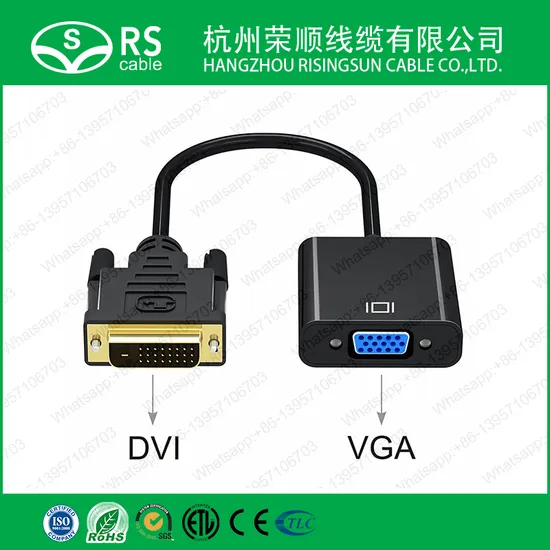 Factory Price DVI 24+1 to VGA Converter Cable 1080P