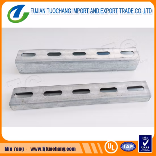 41*21 / 41*41 Steel Galvanized Strut Channel Unistrut Slotted Channel