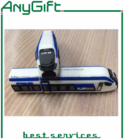 Creative Gift Train Shaped PVC USB Flash with One