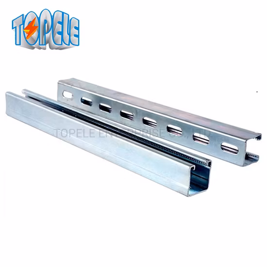 41X41/41 X21 Galvanised Unistrut Channel Slotted C Channel Thickness 1.2mm to 3mm