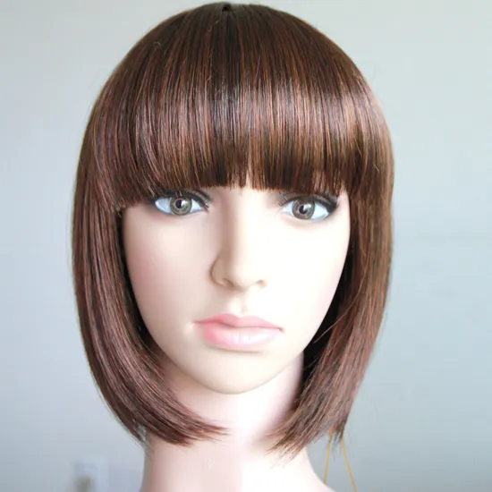 Wholesale Brown Black Short Straight Fashion Wig Hair 