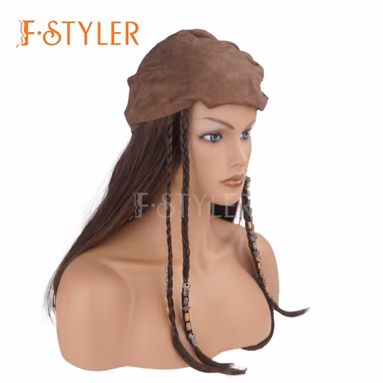 Wholesale Brown Long Straight Whole Head Wig Hair